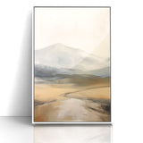 Modern Landscape Abstract | Misty Mountain Canvas Art