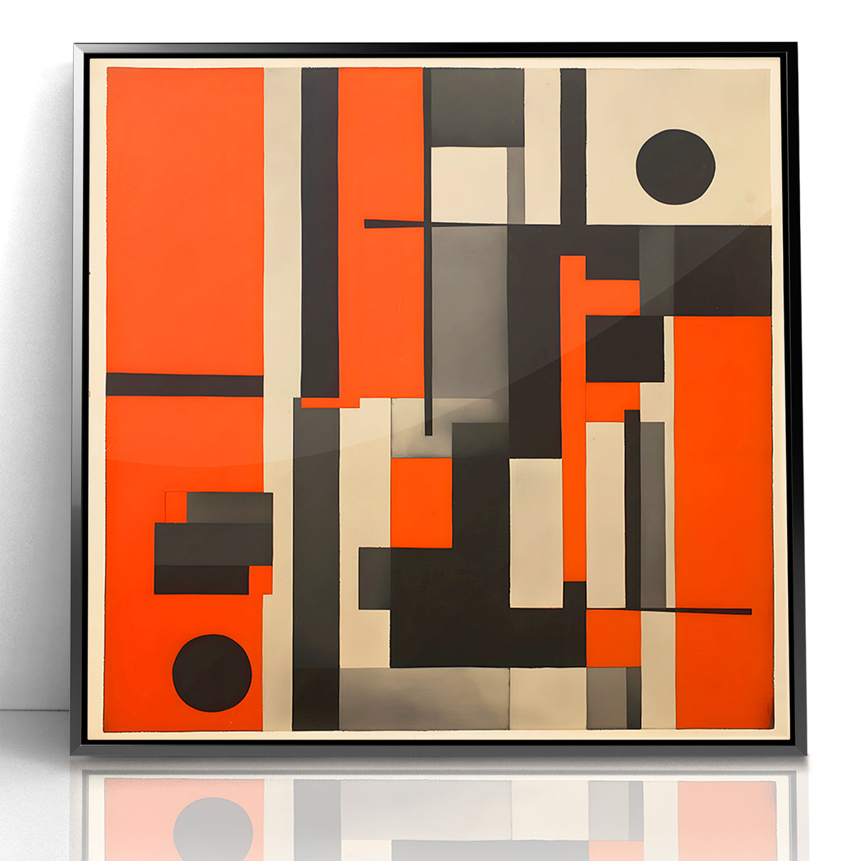 Geometric Modern Abstract Expressionist Canvas Wall Art