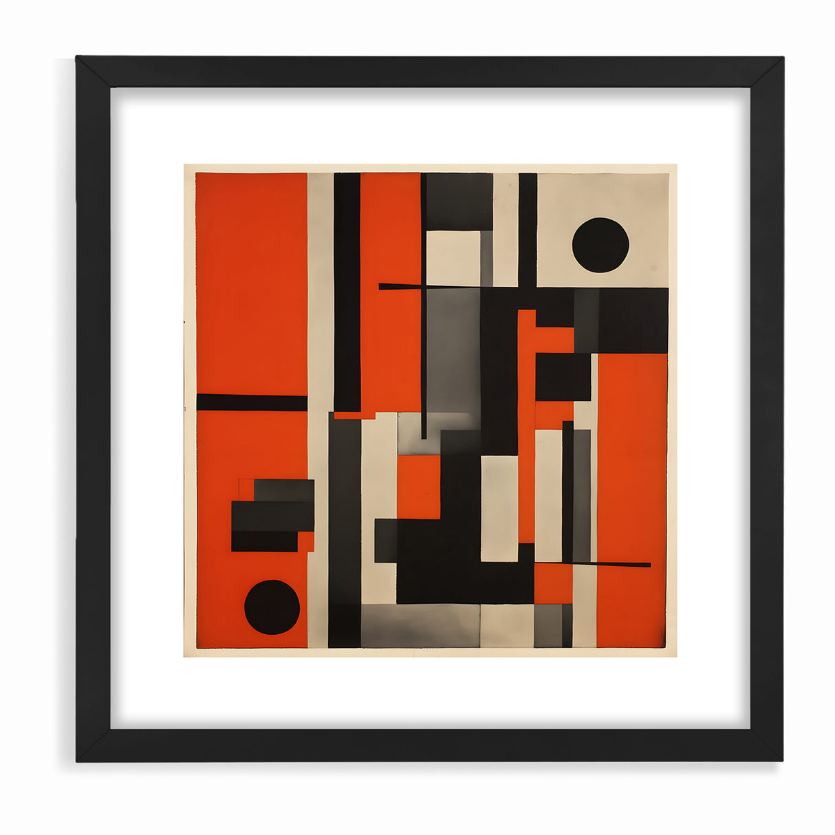 Geometric Modern Abstract Expressionist Canvas Wall Art