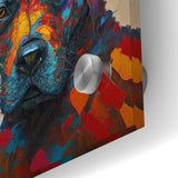 Vibrant Abstract Expressionist Dog Portrait Canvas Wall Art