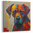 Vibrant Abstract Expressionist Dog Portrait Canvas Wall Art