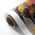 Vibrant Abstract Expressionist Dog Portrait Canvas Wall Art