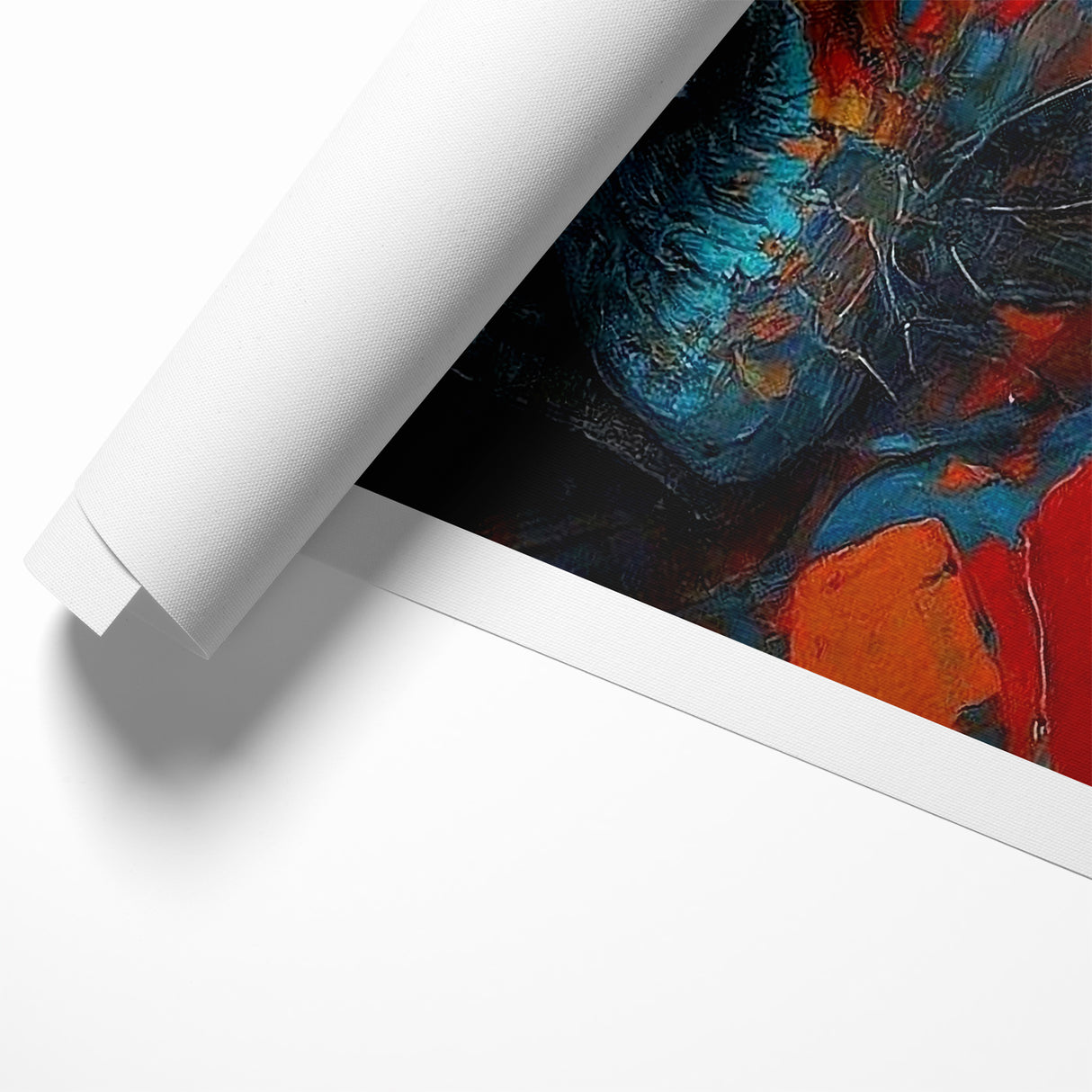 Vibrant Abstract Expressionist Dog Portrait Canvas Wall Art