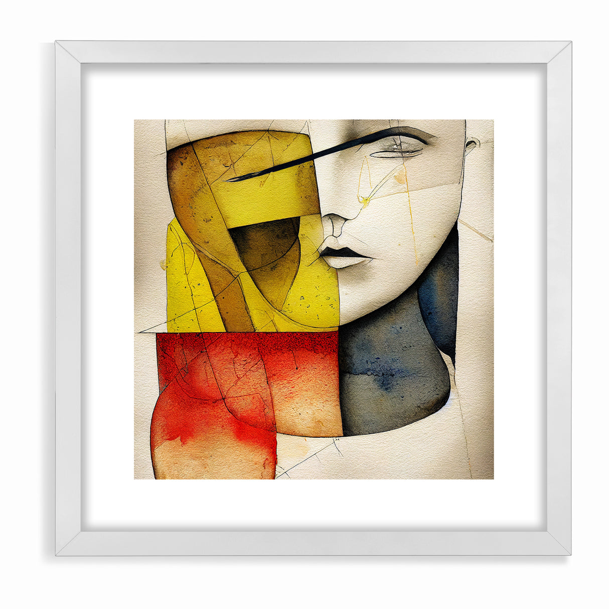 Abstract Portrait Expressionist Canvas Wall Art