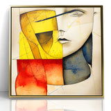 Abstract Portrait Expressionist Canvas Wall Art