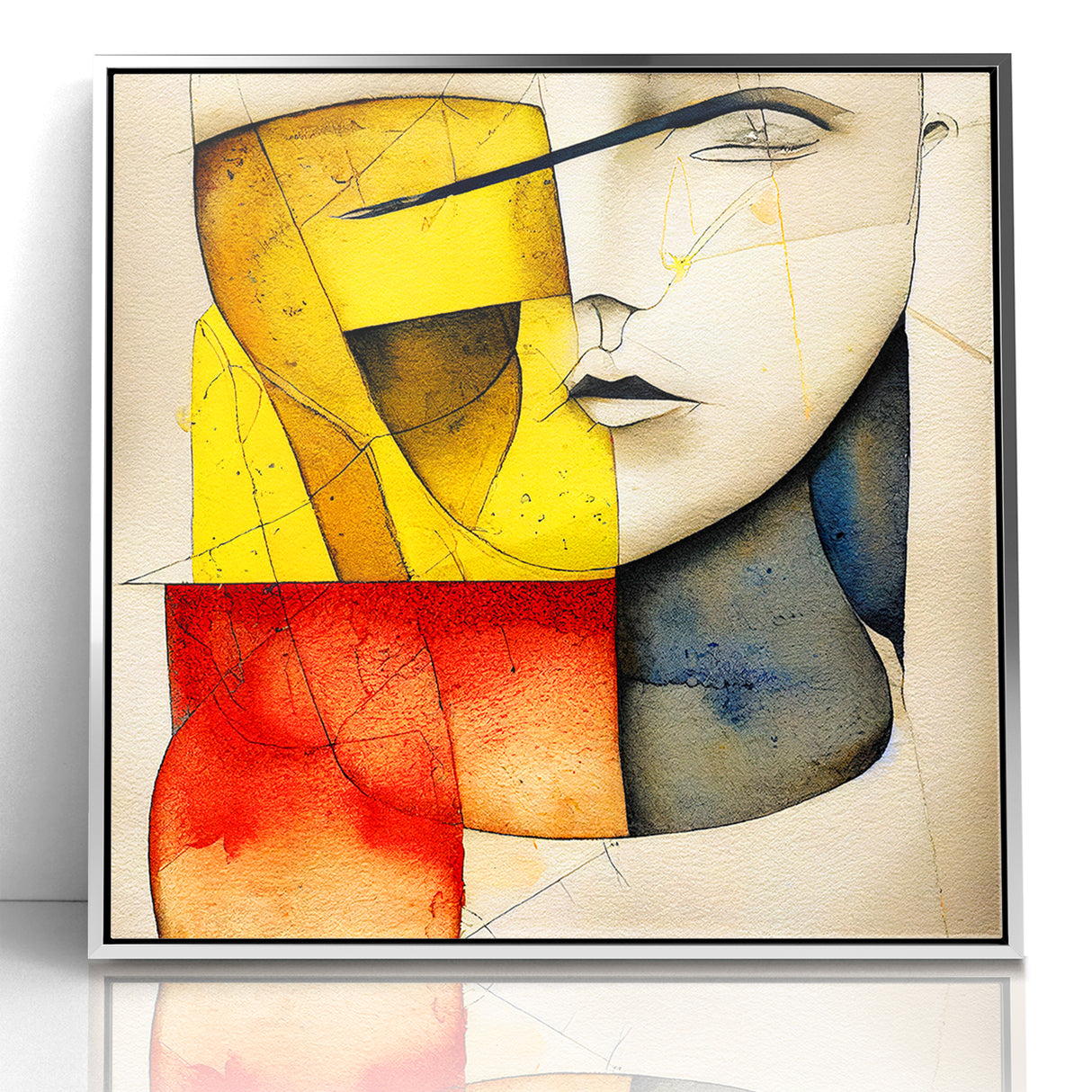 Abstract Portrait Expressionist Canvas Wall Art