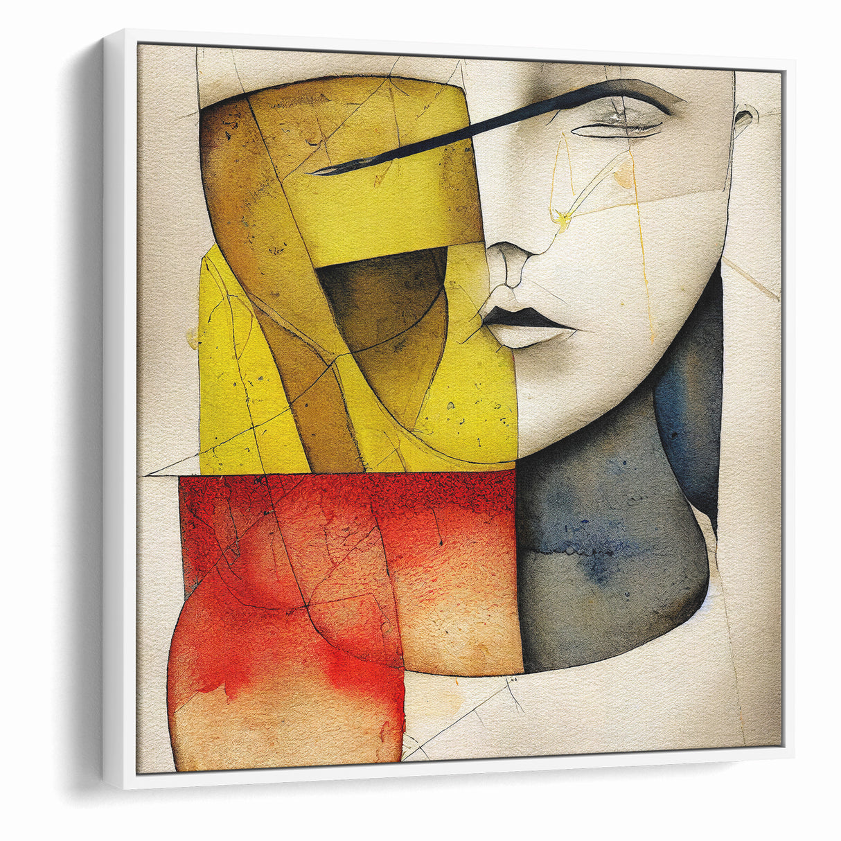 Abstract Portrait Expressionist Canvas Wall Art
