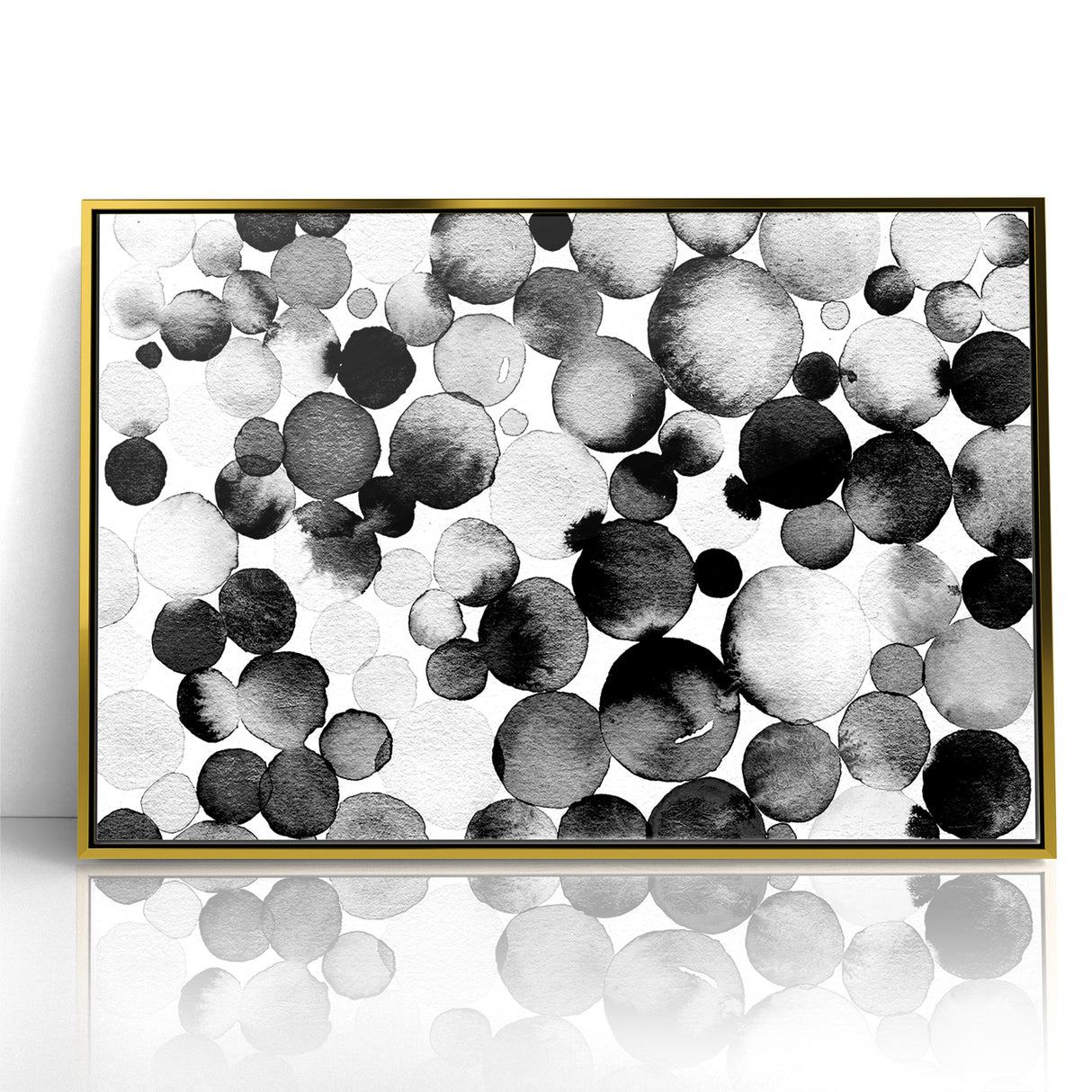 Artistic Black and White Abstract Canvas - Unique Monochrome Wall Art