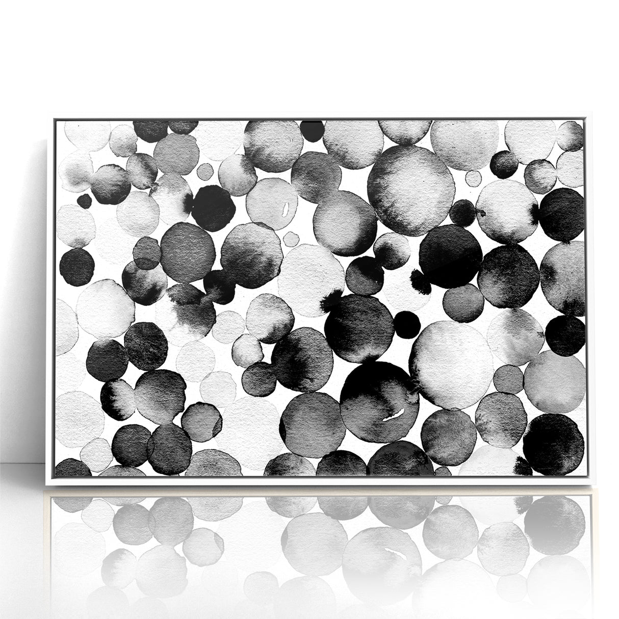 Artistic Black and White Abstract Canvas - Unique Monochrome Wall Art