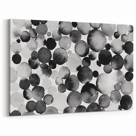 Artistic Black and White Abstract Canvas - Unique Monochrome Wall Art