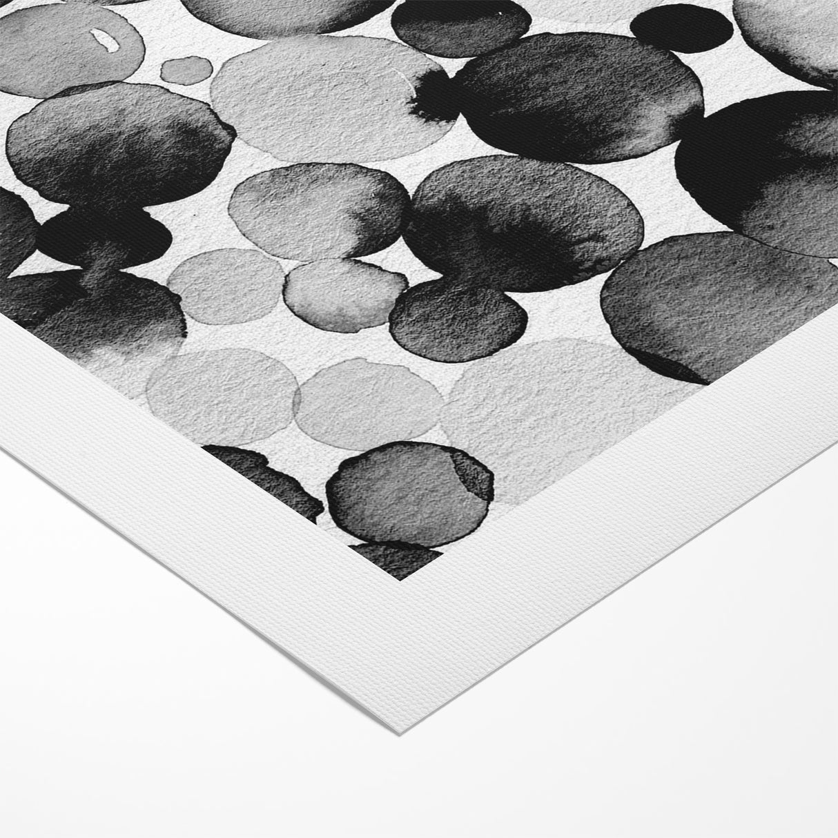 Artistic Black and White Abstract Canvas - Unique Monochrome Wall Art