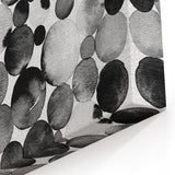 Artistic Black and White Abstract Canvas - Unique Monochrome Wall Art