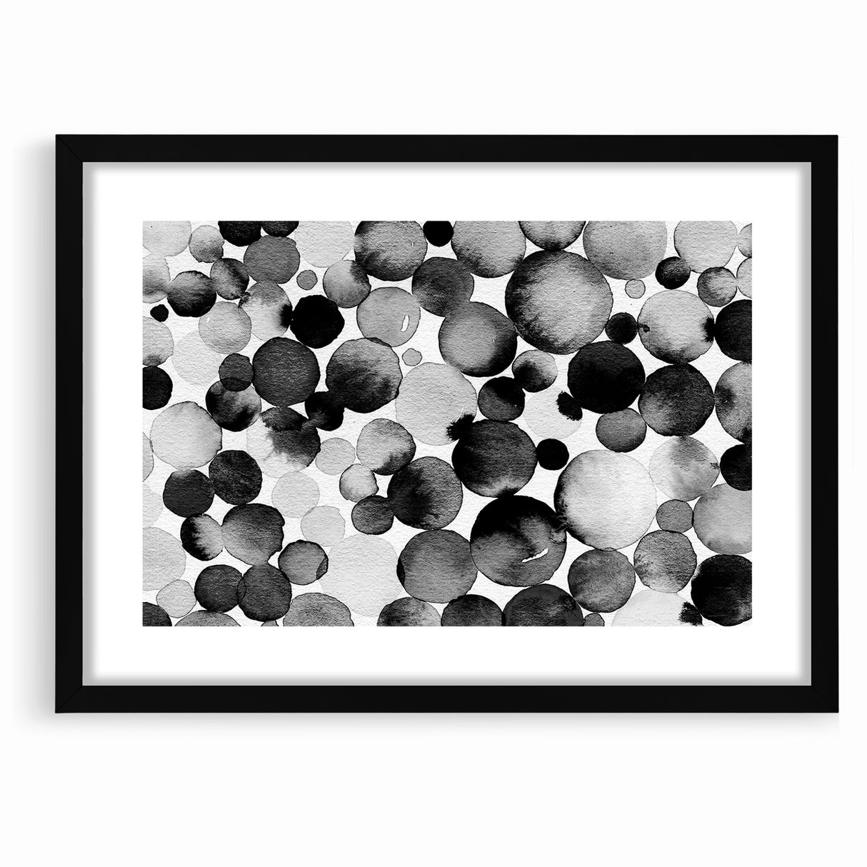 Artistic Black and White Abstract Canvas - Unique Monochrome Wall Art