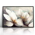 Elegant White Blossoms Abstract Floral Canvas | Modern Wall Art