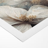 Elegant White Blossoms Abstract Floral Canvas | Modern Wall Art
