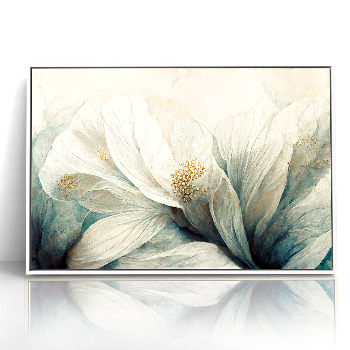 Delicate Petals Abstract Floral Canvas | Contemporary Wall Art