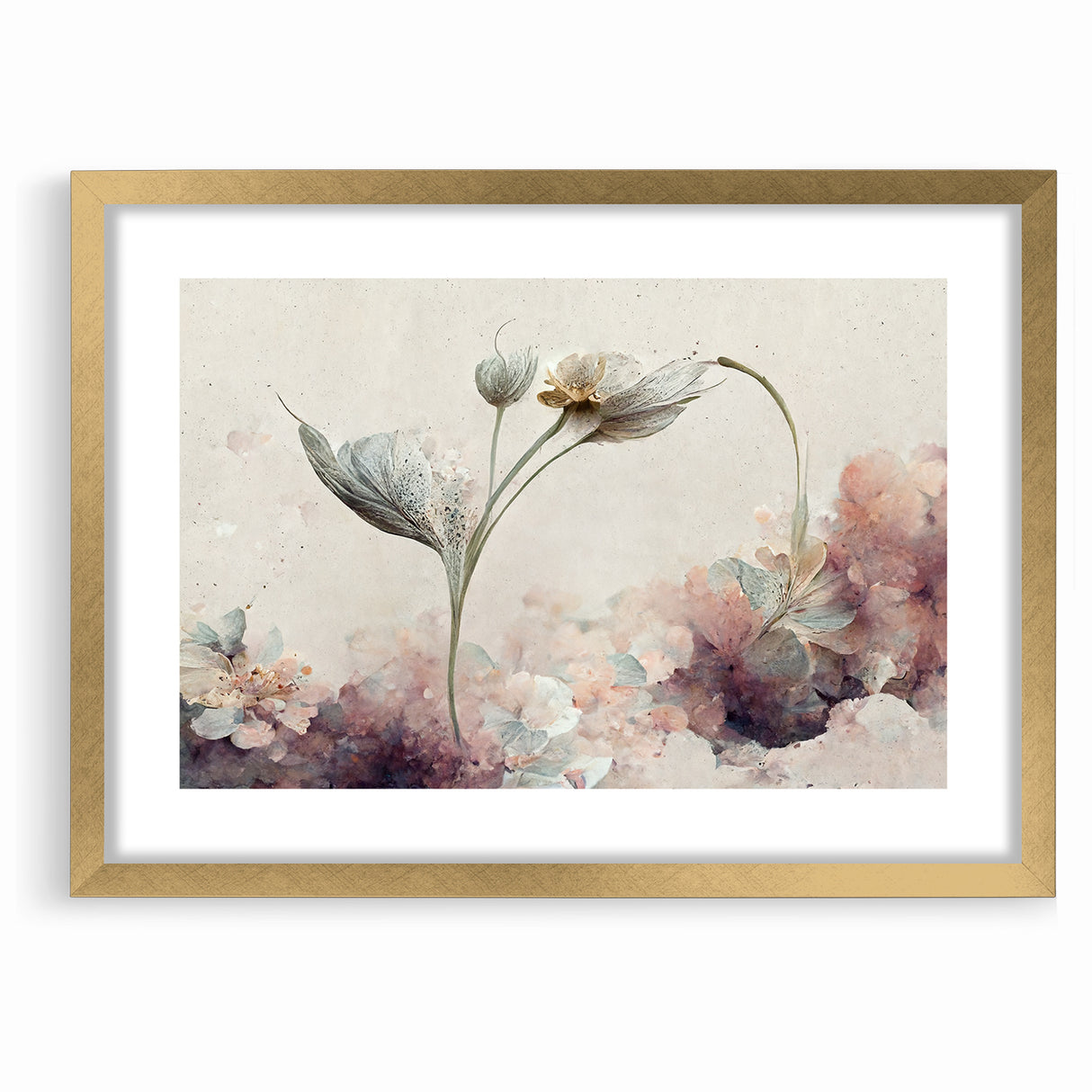 Subtle Elegance Floral Abstract Canvas | Contemporary Wall Art