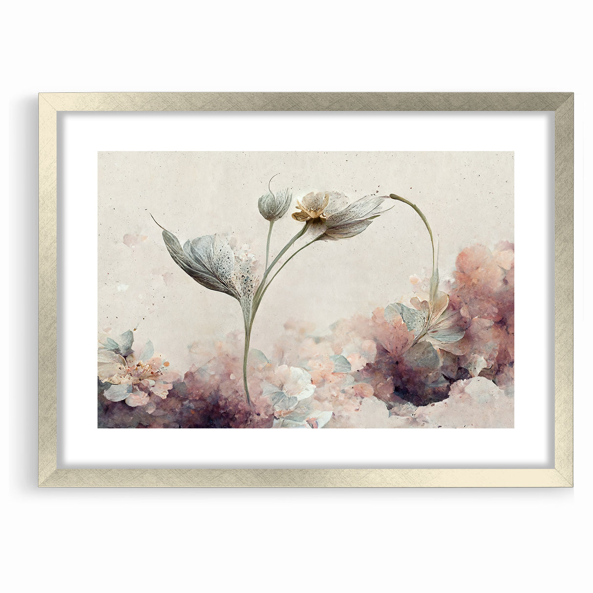 Subtle Elegance Floral Abstract Canvas | Contemporary Wall Art