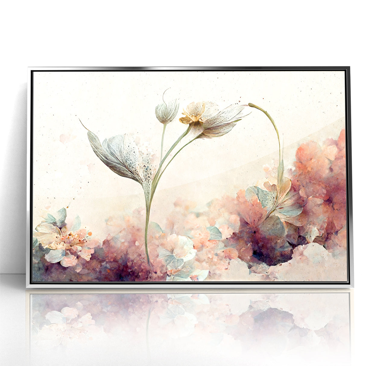 Subtle Elegance Floral Abstract Canvas | Contemporary Wall Art