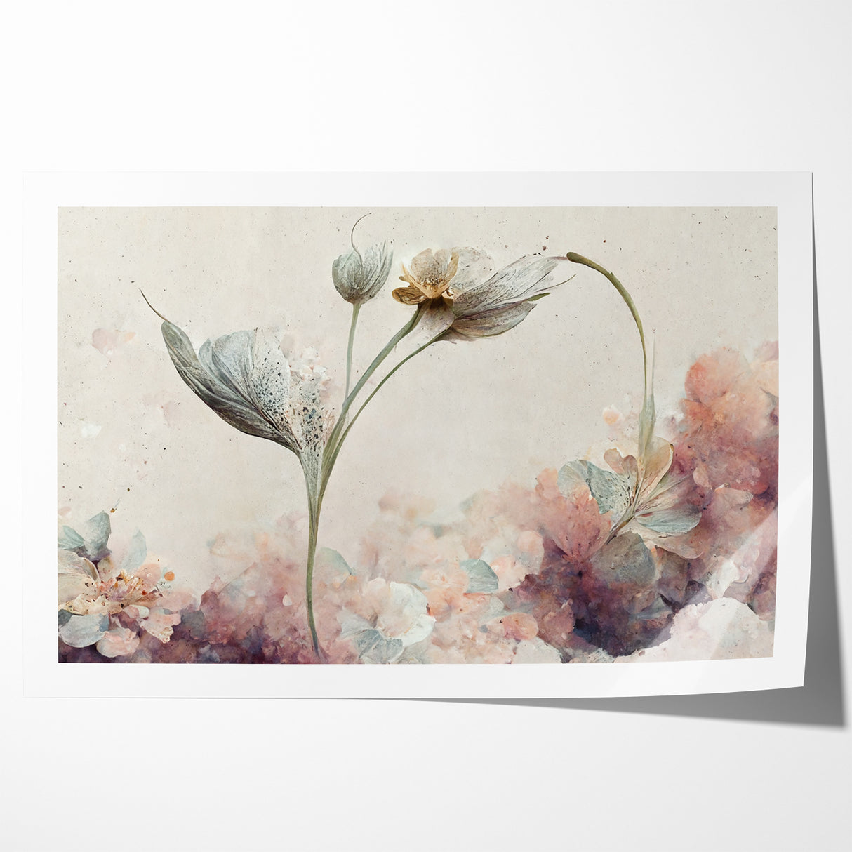 Subtle Elegance Floral Abstract Canvas | Contemporary Wall Art