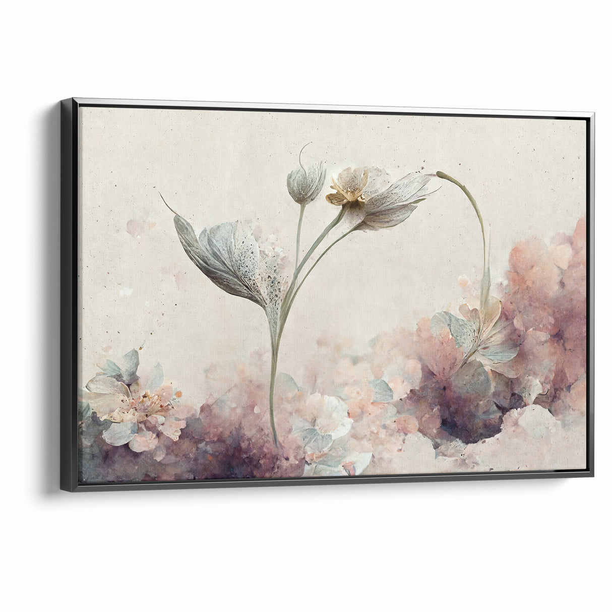 Subtle Elegance Floral Abstract Canvas | Contemporary Wall Art