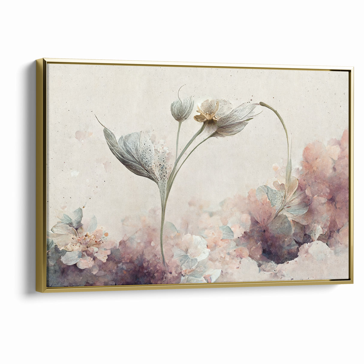 Subtle Elegance Floral Abstract Canvas | Contemporary Wall Art