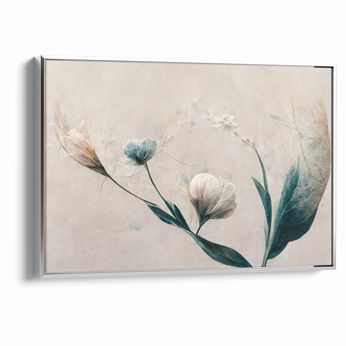 Dreamy Blossoms Abstract Floral Canvas | Elegant Wall Art