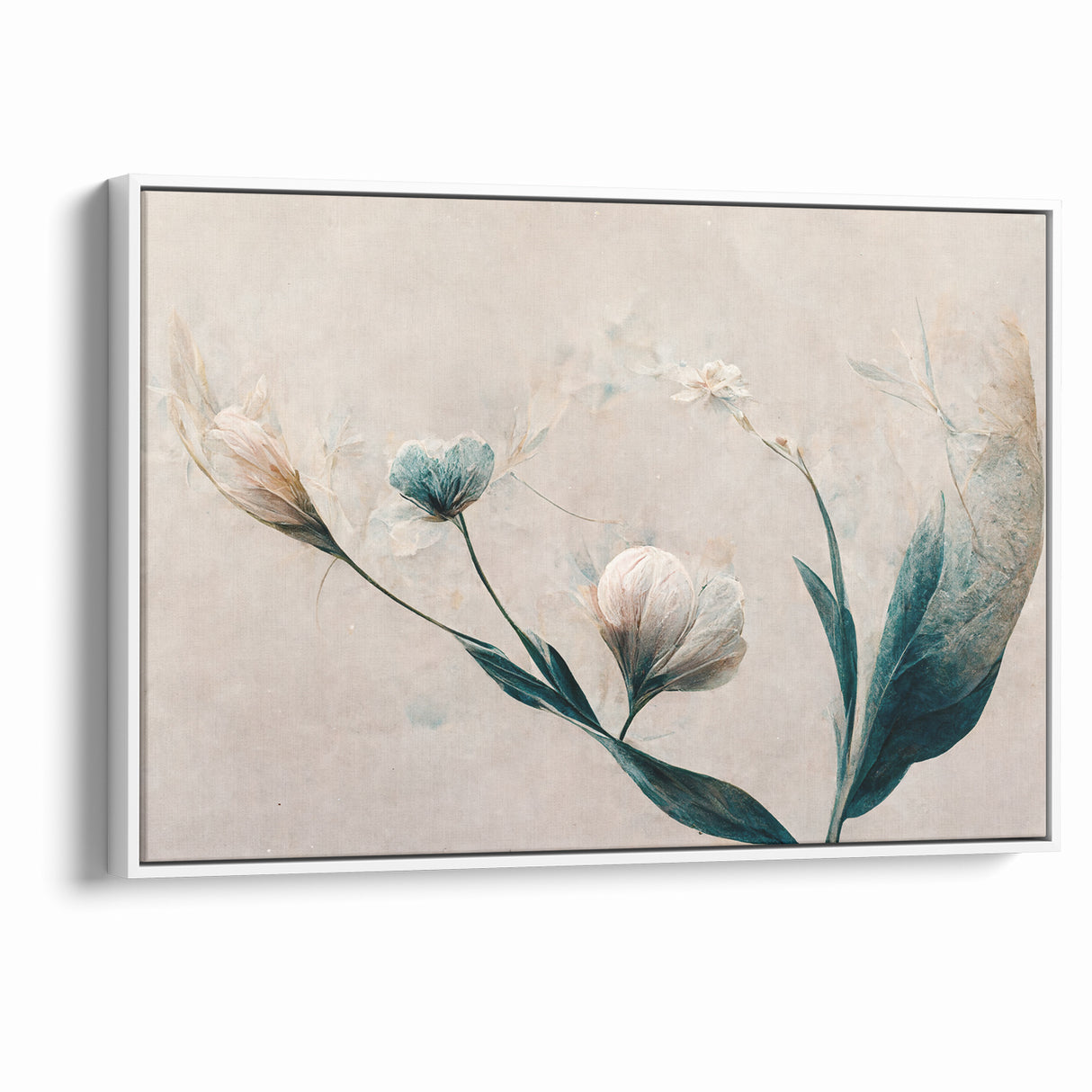 Dreamy Blossoms Abstract Floral Canvas | Elegant Wall Art