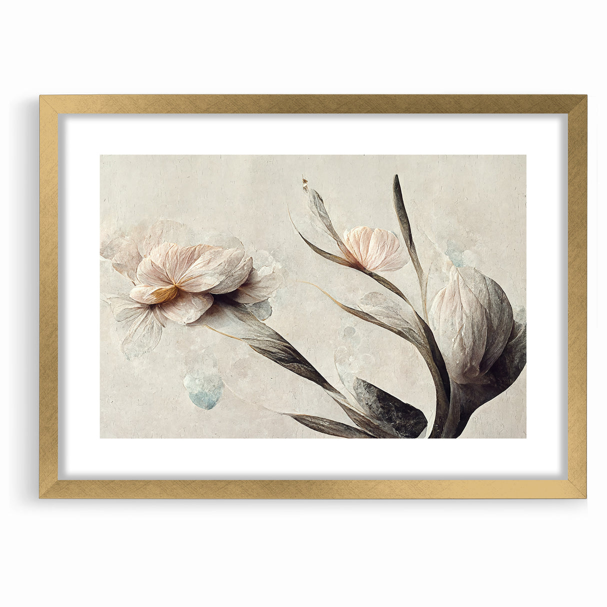 Graceful Bloom Abstract Floral Canvas | Modern Art Decor