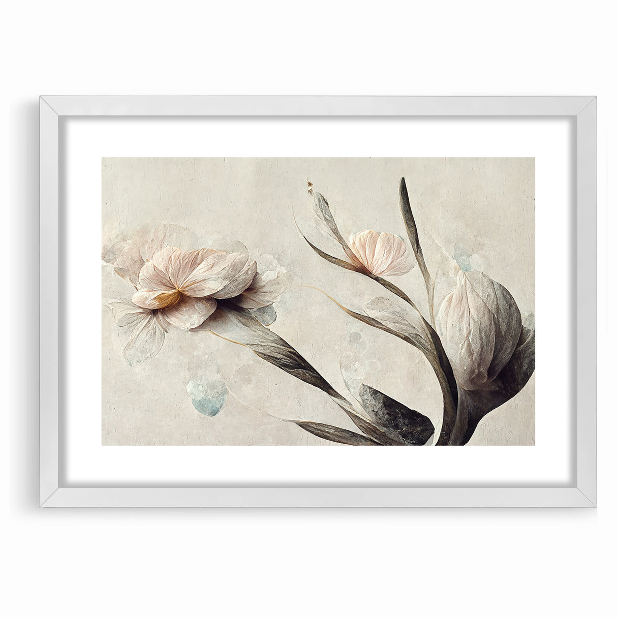 Graceful Bloom Abstract Floral Canvas | Modern Art Decor