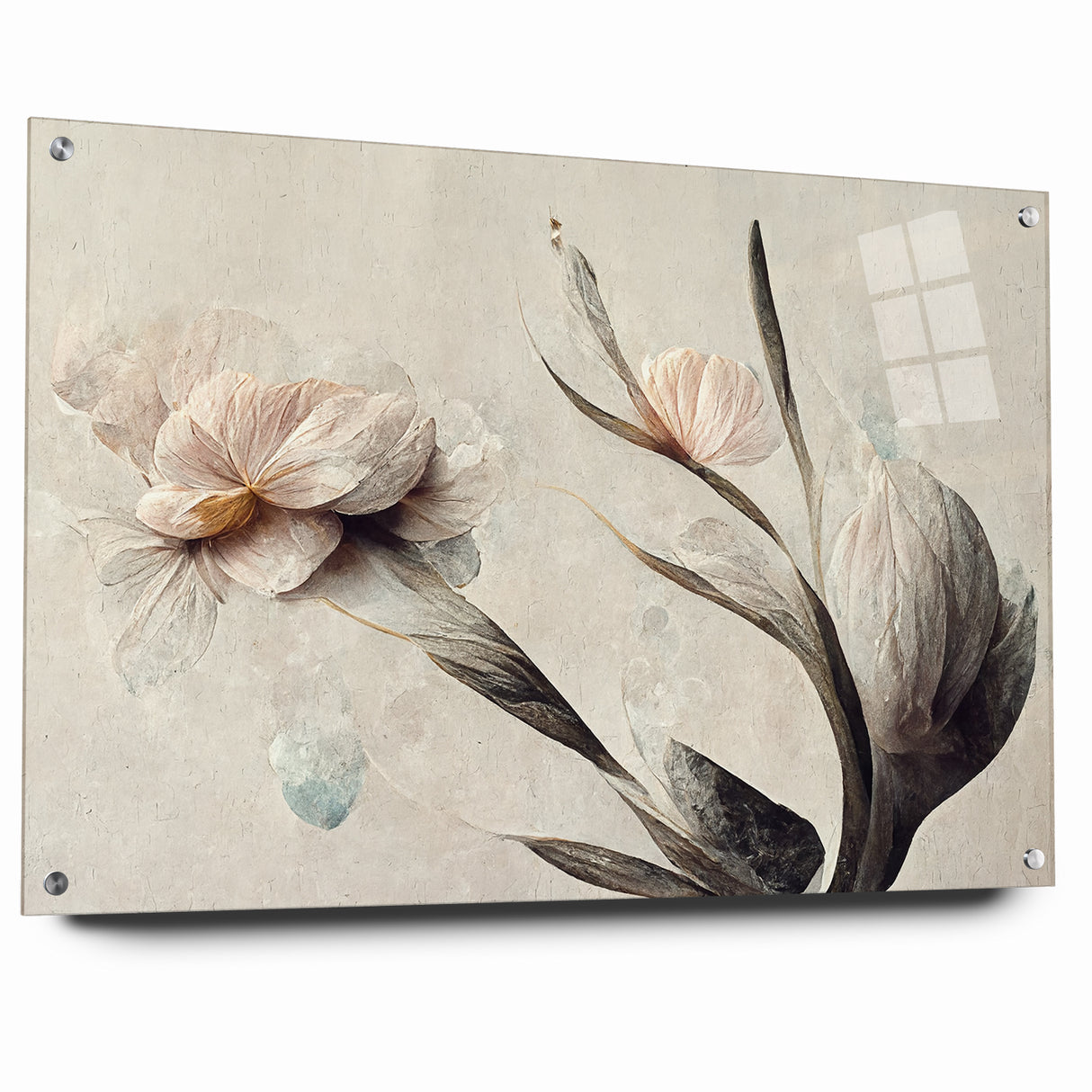 Graceful Bloom Abstract Floral Canvas | Modern Art Decor