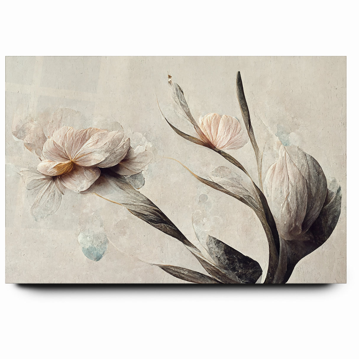 Graceful Bloom Abstract Floral Canvas | Modern Art Decor