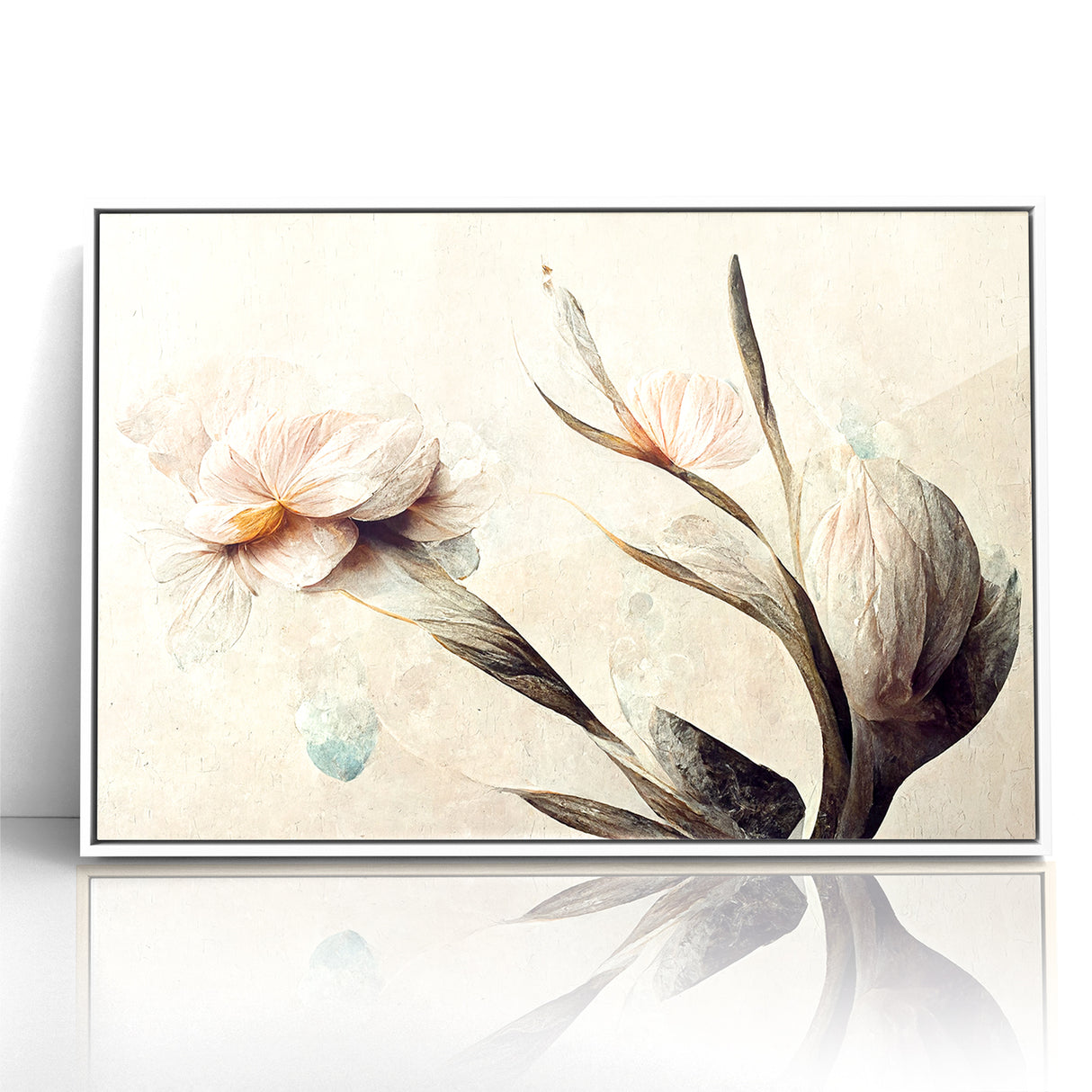 Graceful Bloom Abstract Floral Canvas | Modern Art Decor