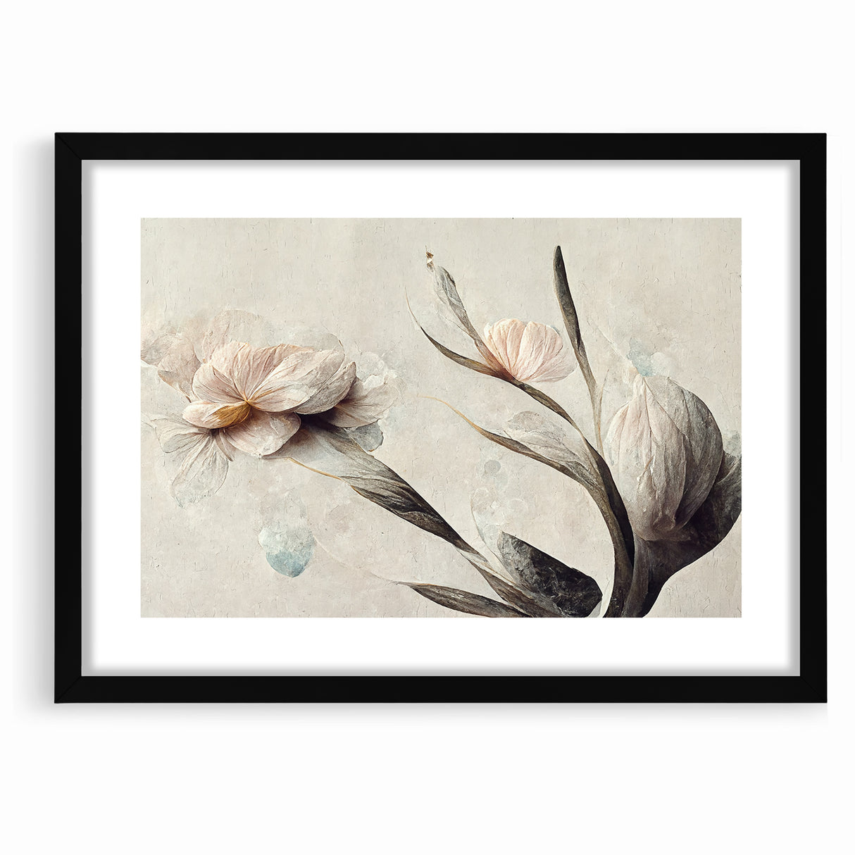 Graceful Bloom Abstract Floral Canvas | Modern Art Decor
