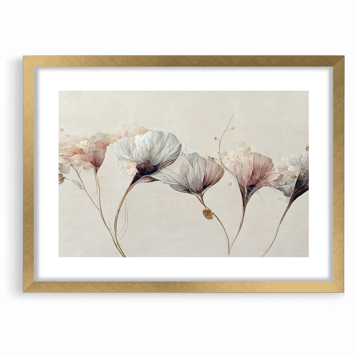 Serene Blooms Abstract Floral Canvas | Contemporary Wall Art