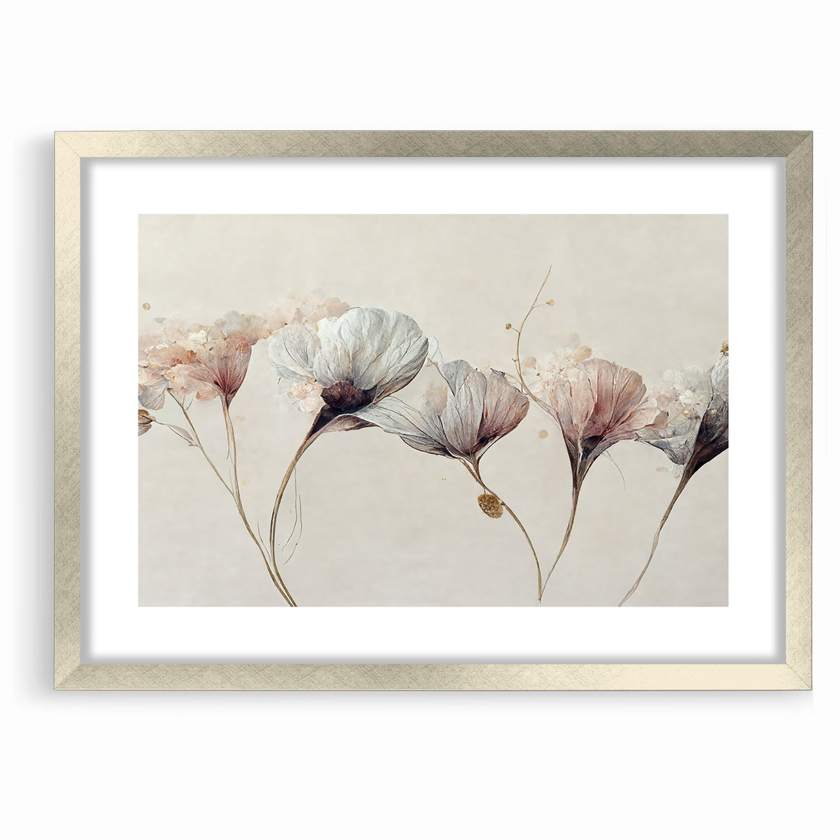 Serene Blooms Abstract Floral Canvas | Contemporary Wall Art