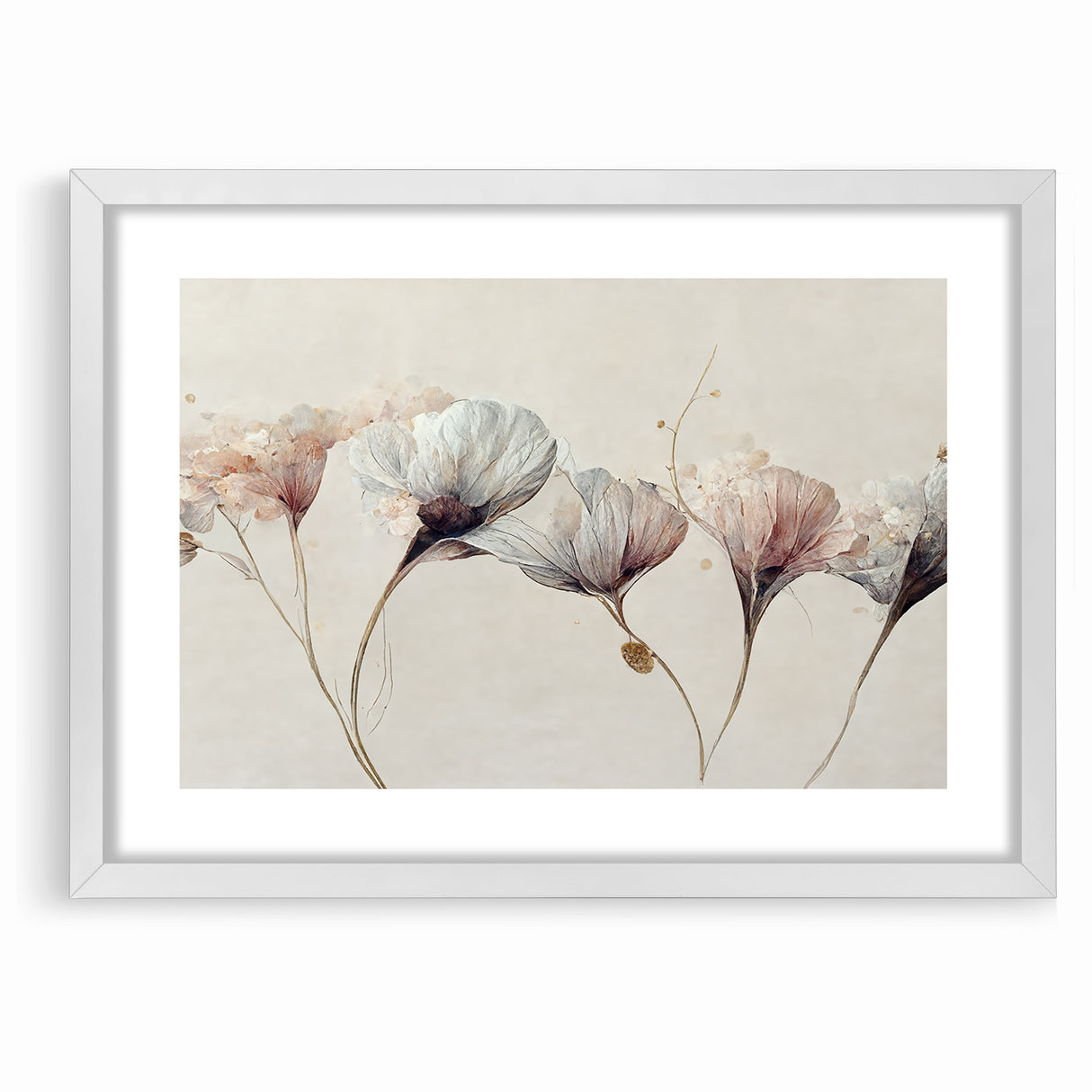 Serene Blooms Abstract Floral Canvas | Contemporary Wall Art
