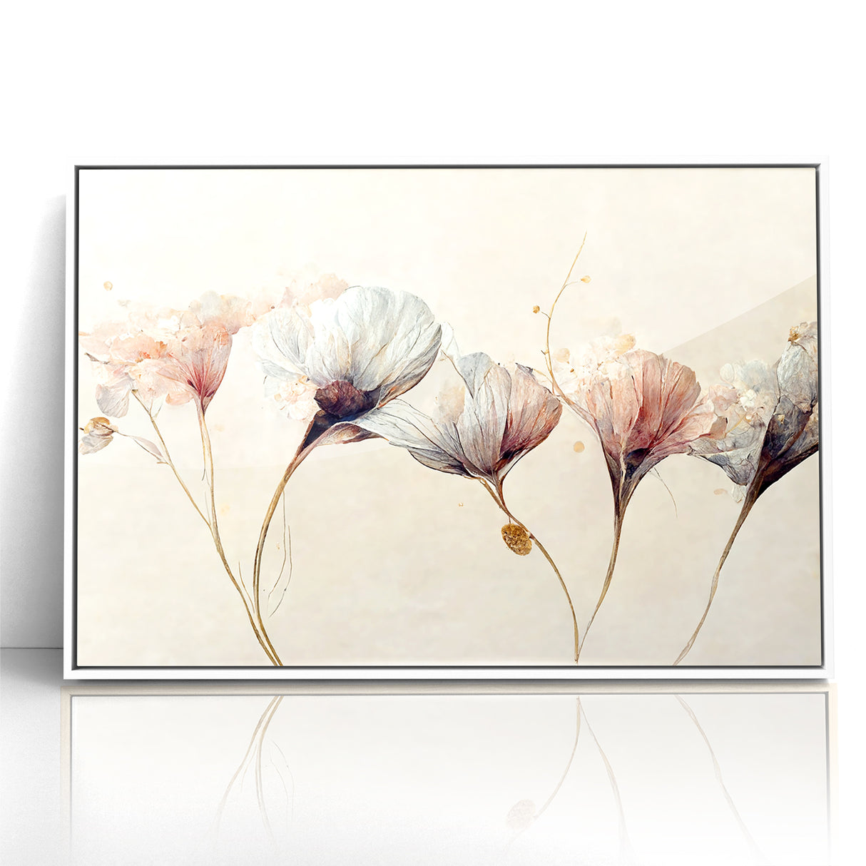 Serene Blooms Abstract Floral Canvas | Contemporary Wall Art