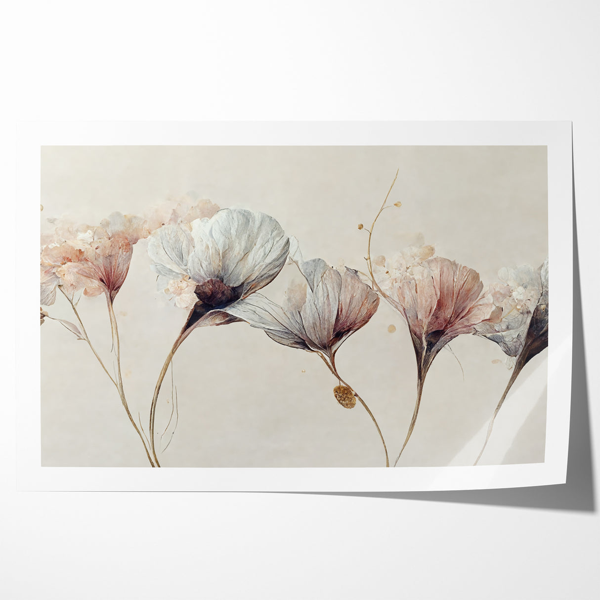 Serene Blooms Abstract Floral Canvas | Contemporary Wall Art