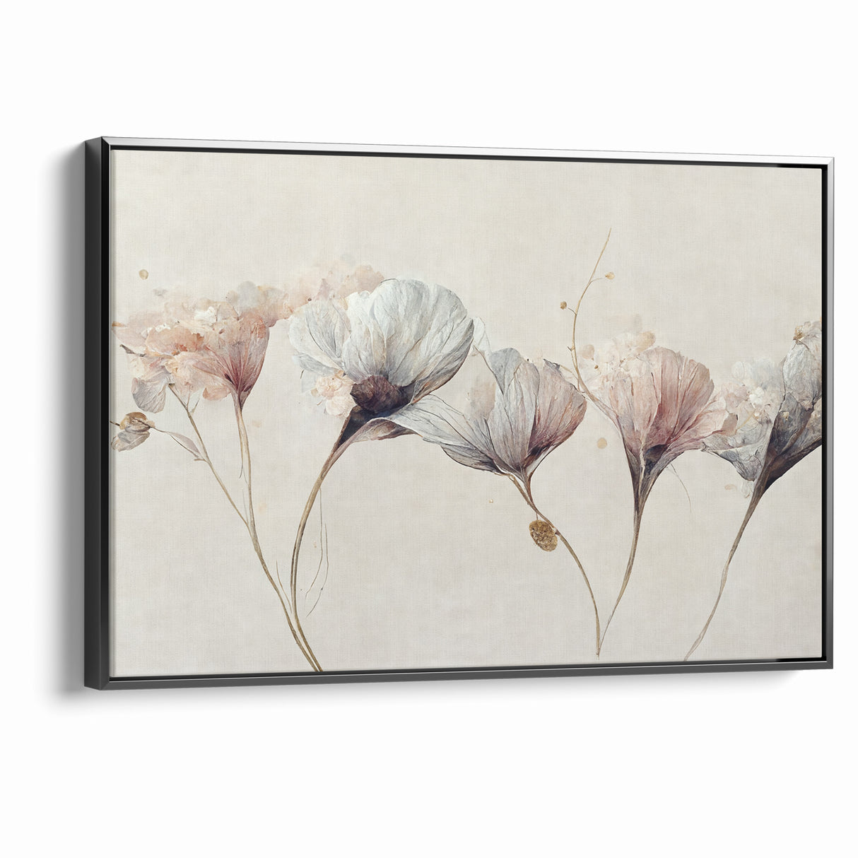 Serene Blooms Abstract Floral Canvas | Contemporary Wall Art
