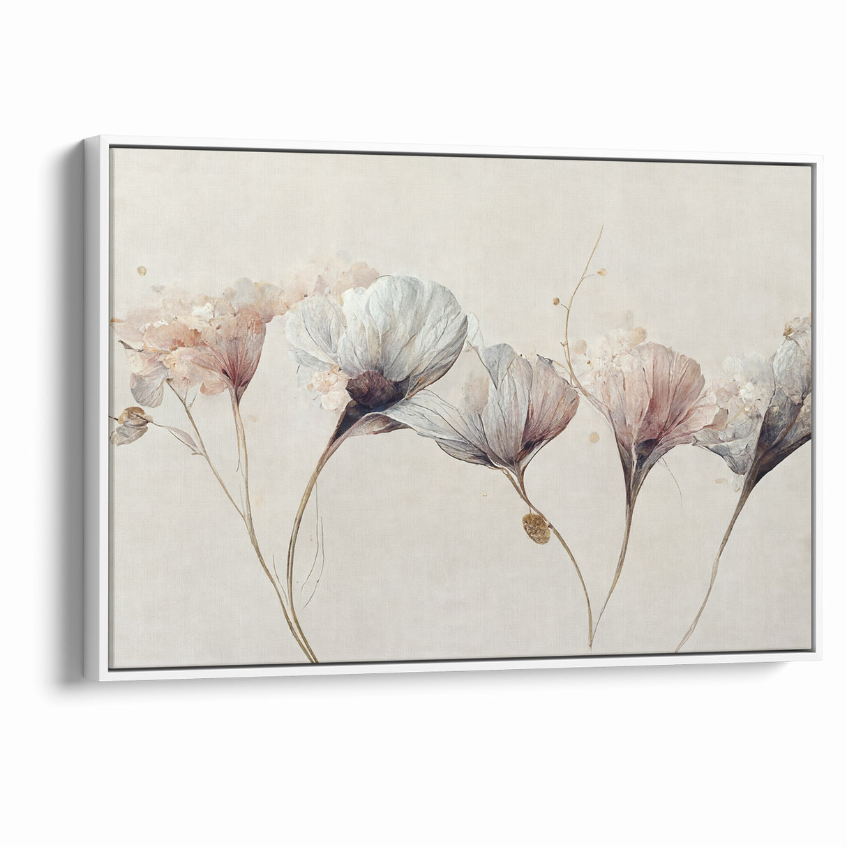 Serene Blooms Abstract Floral Canvas | Contemporary Wall Art