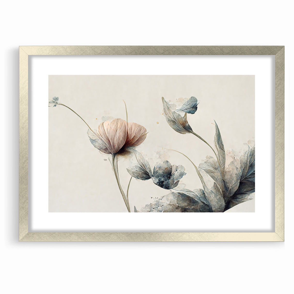 Tranquil Blooms Abstract Floral Canvas | Elegant Wall Art