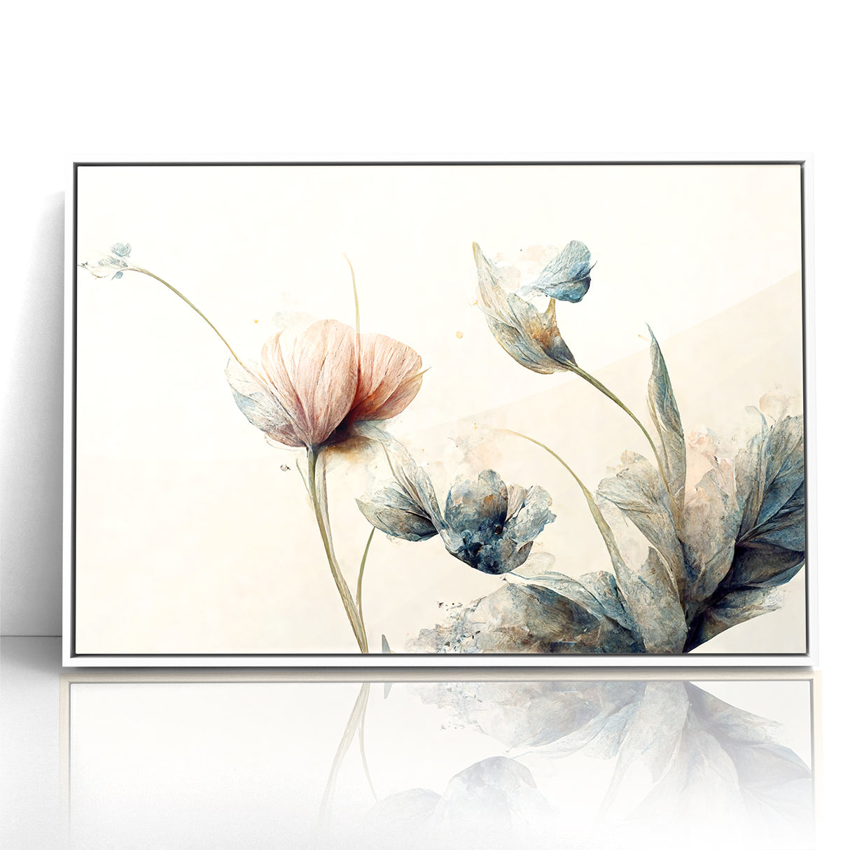 Tranquil Blooms Abstract Floral Canvas | Elegant Wall Art