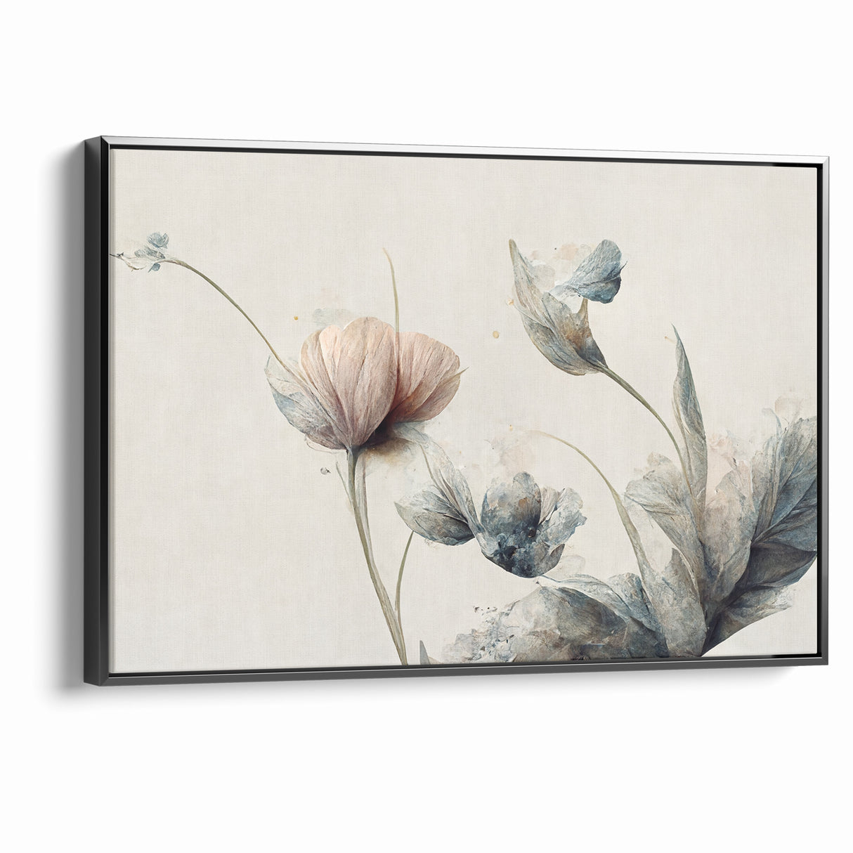 Tranquil Blooms Abstract Floral Canvas | Elegant Wall Art