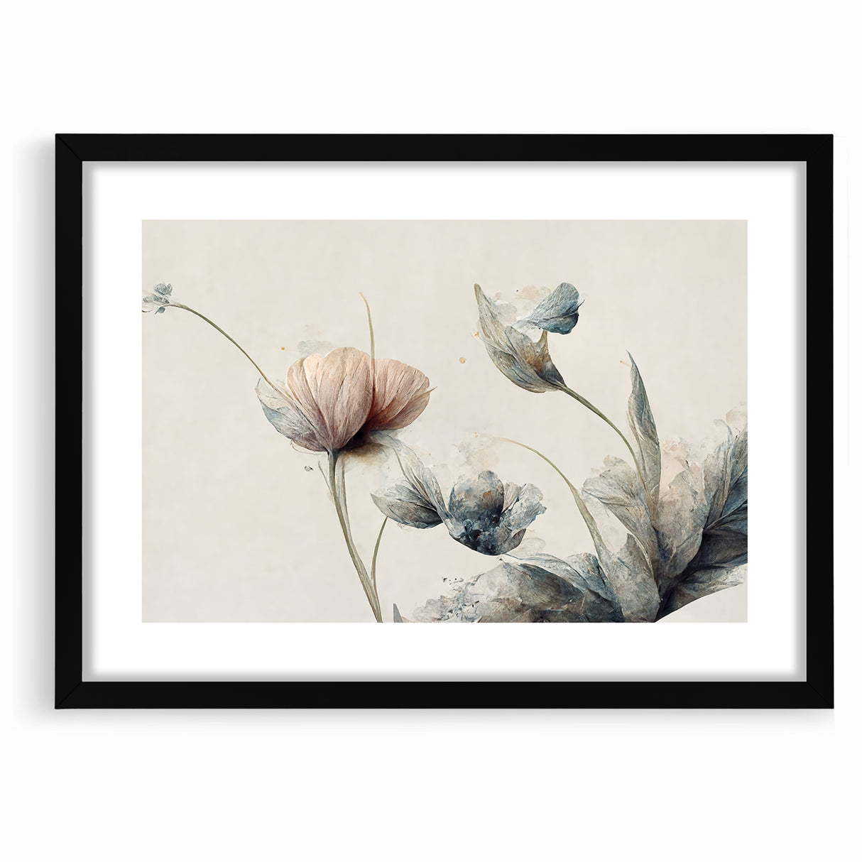 Tranquil Blooms Abstract Floral Canvas | Elegant Wall Art