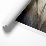 Golden Glow Abstract Floral Canvas | Modern Wall Art