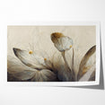 Golden Glow Abstract Floral Canvas | Modern Wall Art