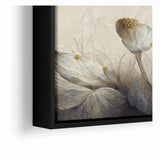 Golden Glow Abstract Floral Canvas | Modern Wall Art