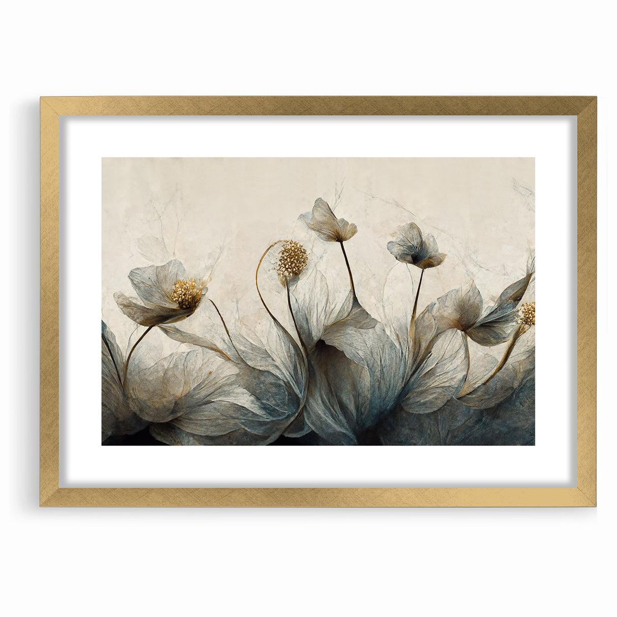 Midnight Blooms Abstract Floral Canvas | Elegant Wall Art