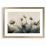 Midnight Blooms Abstract Floral Canvas | Elegant Wall Art